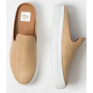 Dolce Vita Coastal Boho Woven Texture Rattan Slip-On Shoes 6 Casual Neutral